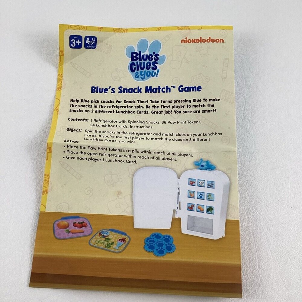 Blue's Clues & You Nickelodeon Snack Match Game Fridge Child 2020 Spin Master - Picture 4 of 9